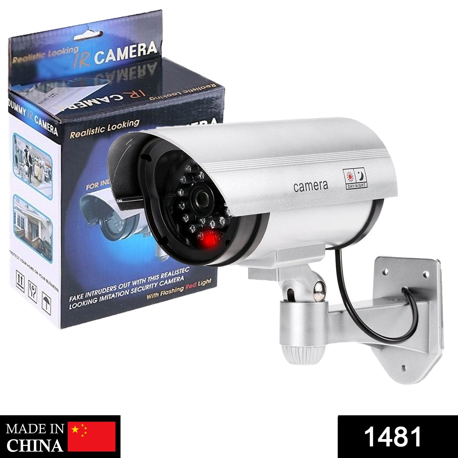 Fake outdoor IR camera for security purposes, mimics real CCTV cameras. Fake outdoor IR camera for security purposes, mimics real CCTV cameras.